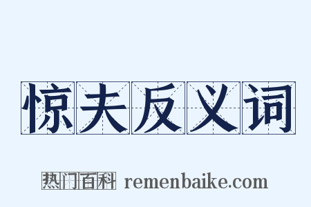 惊夫反义词是什么意思的图片
